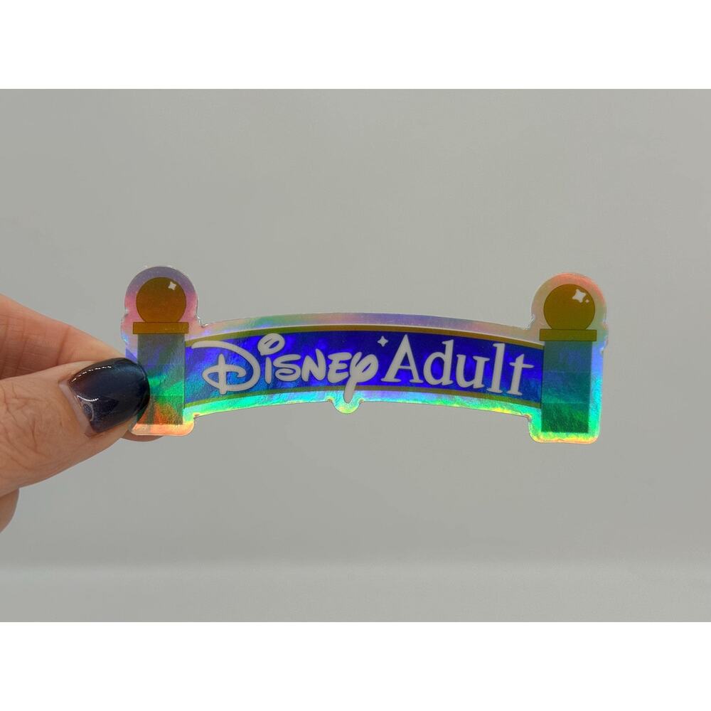 Theme Park Adult Sticker | Entry Gateway Inspired Holographic Vinyl Sticker